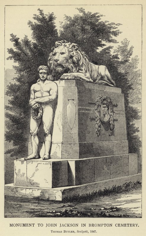 John Jackson emlékműve a Brompton temetőben, Thomas Butler, Sculpsit, 1847 alkotó: English School