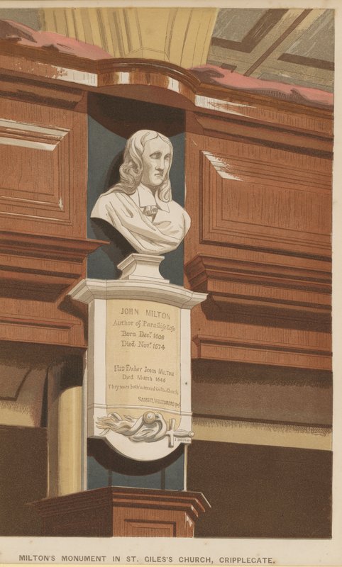 John Milton emlékműve alkotó: English School