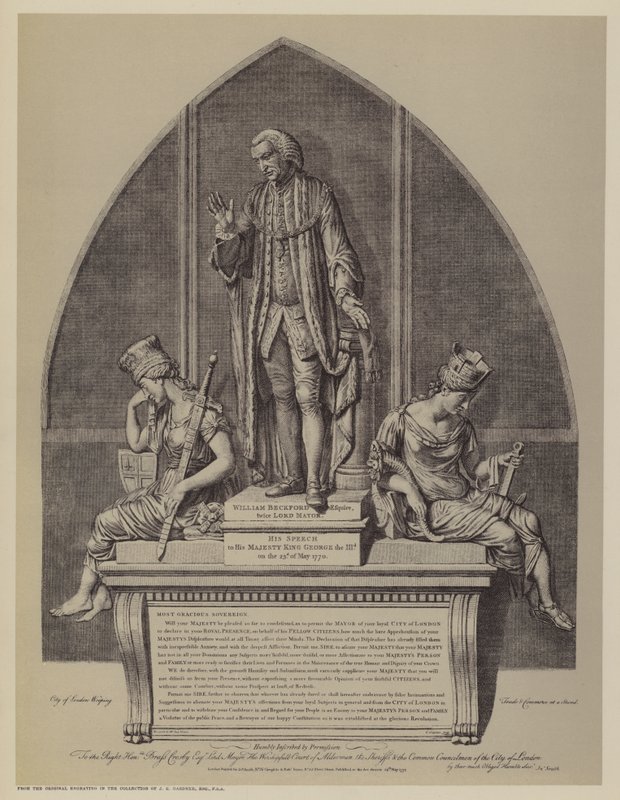 Emlékmű William Beckfordnak, London kétszeres polgármesterének, John Francis Moore, Guildhall, London City alkotó: English School