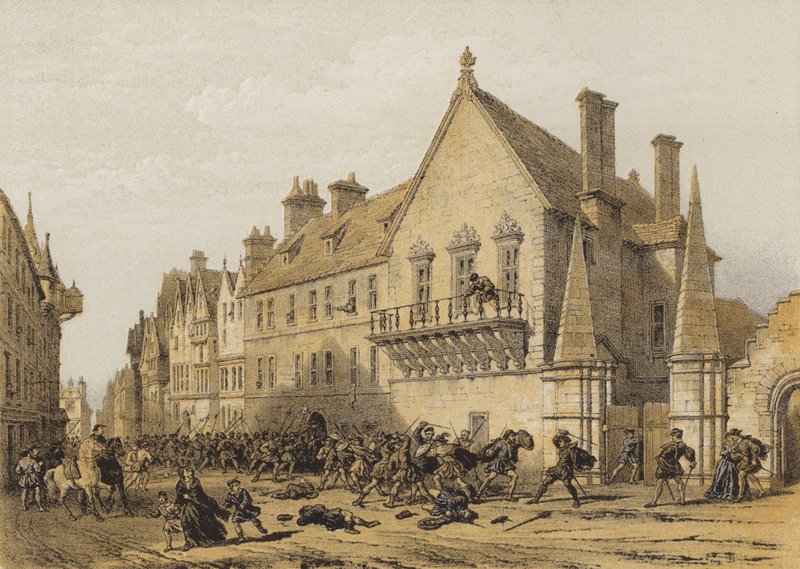 Moray House, Canongate (chromolitho) alkotó: English School