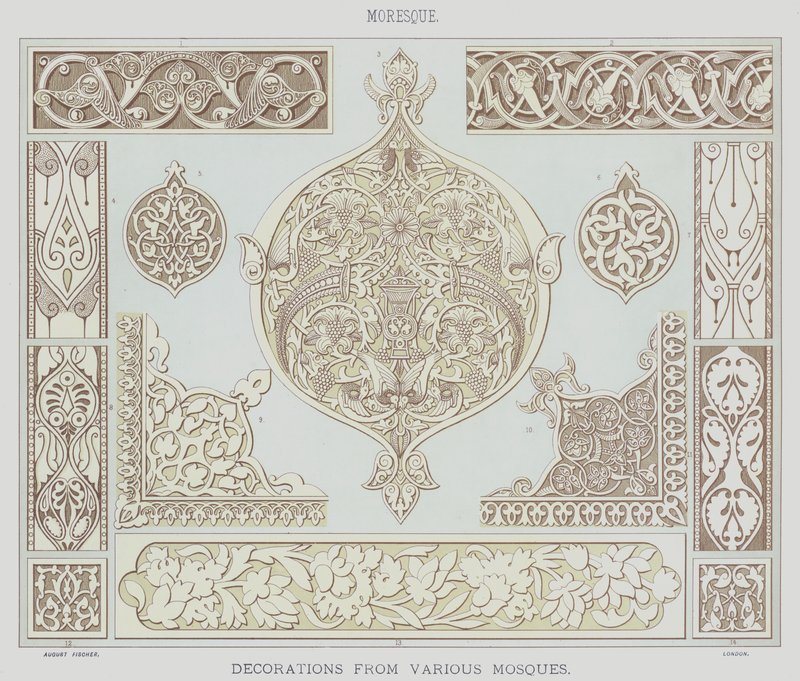 Moresque, Dekoráció különböző mecsetekből alkotó: English School