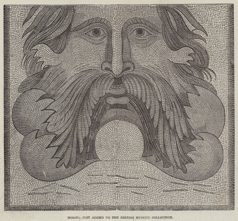 Mozaik, most került be a British Museum Gyűjteményébe (metszet) alkotó: English School