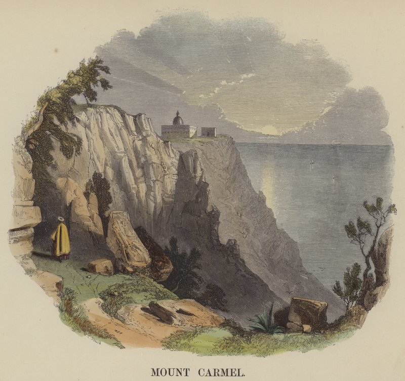 Kármel-hegy (színes metszet) alkotó: English School