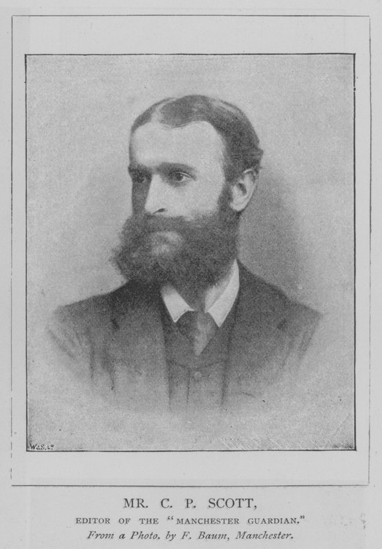 CP Scott úr, a "Manchester Guardian" szerkesztője (metszet) alkotó: English School
