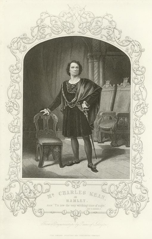 Charles Kean, mint Hamlet, Hamlet, III. felvonás, II. jelenet alkotó: English School