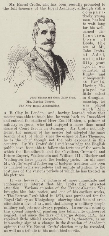 Ernest Crofts úr, az új királyi akadémikus (metszet) alkotó: English School