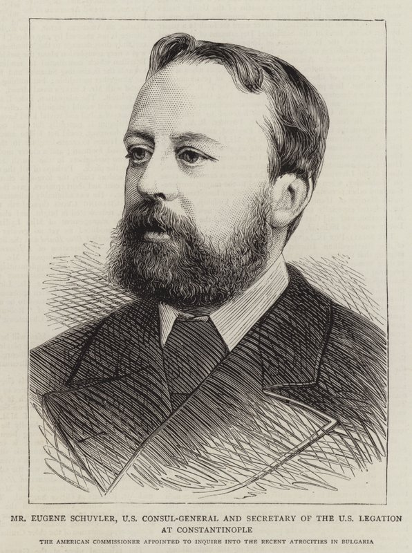 Eugene Schuyler, az Egyesült Államok főkonzulja és az Egyesült Államok konstantinápolyi követségének titkára alkotó: English School