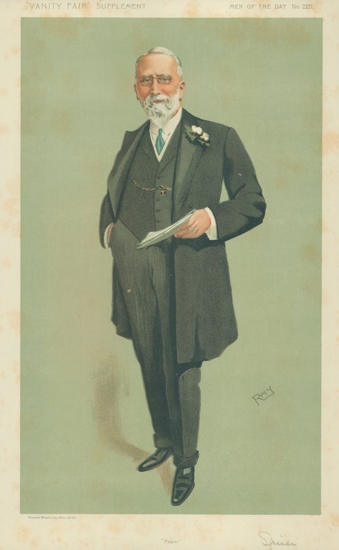Mr. Evan Spicer, Papír, 1912. május 8., Vanity Fair rajzfilm alkotó: English School