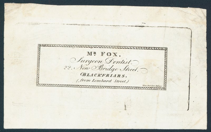 Fox úr, fogorvos sebész, szakkártya alkotó: English School