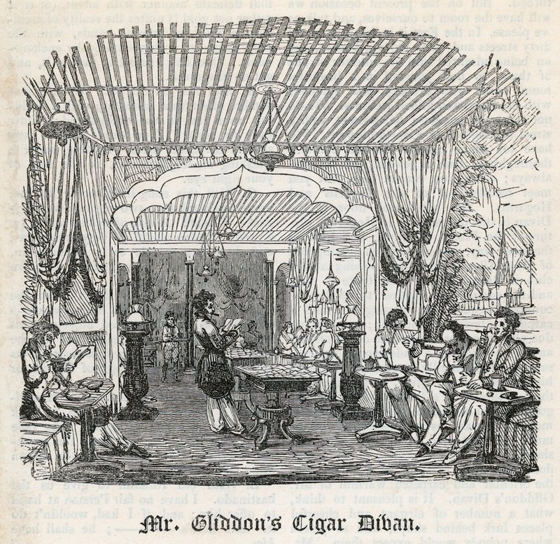 Mr Gliddons szivardíván, King Street, Covent Garden alkotó: English School
