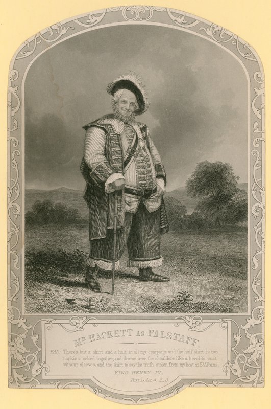 Mr Hackett, mint Falstaff alkotó: English School