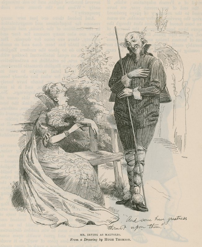 Henry Irving úr, színész, mint Malvolio alkotó: English School