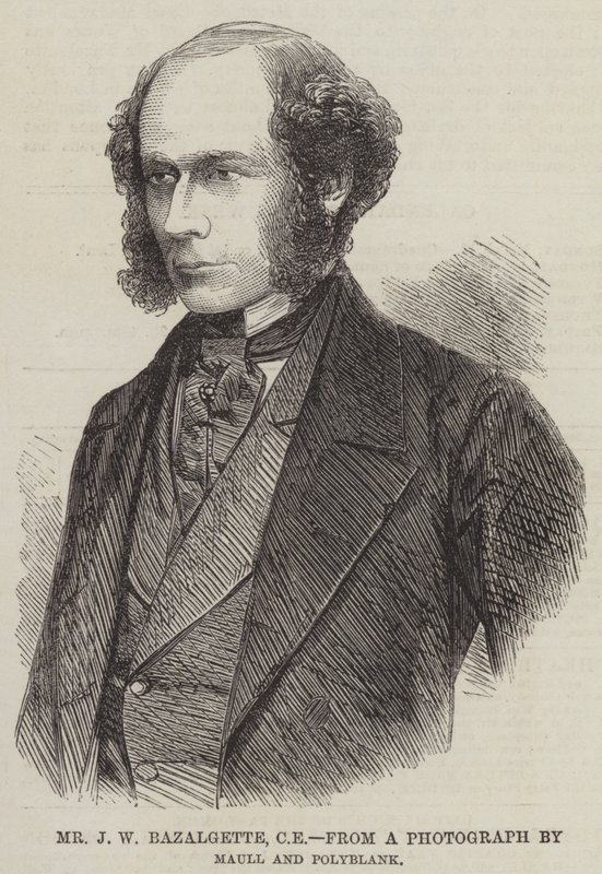 Mr J W Bazalgette, CE (metszet) alkotó: English School