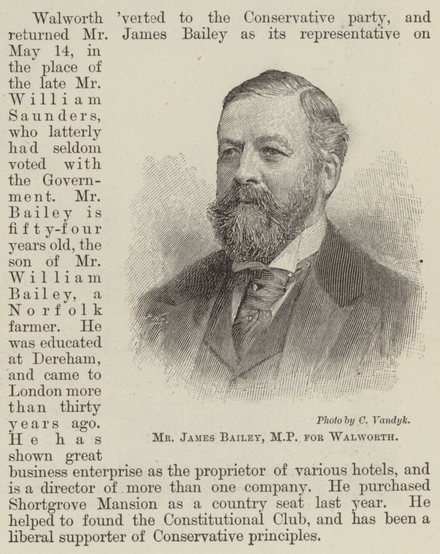 James Bailey úr, a Walworth képviselője (metszet) alkotó: English School