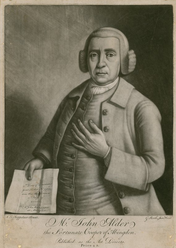 John Alder úr, Abingdon szerencsés kádárja, lottó nyertes alkotó: English School