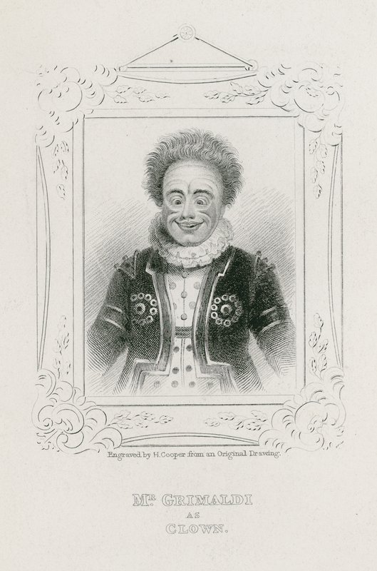 Joseph Grimaldi úr bohócként alkotó: English School