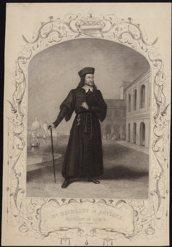 Mr Macready mint Shylock alkotó: English School
