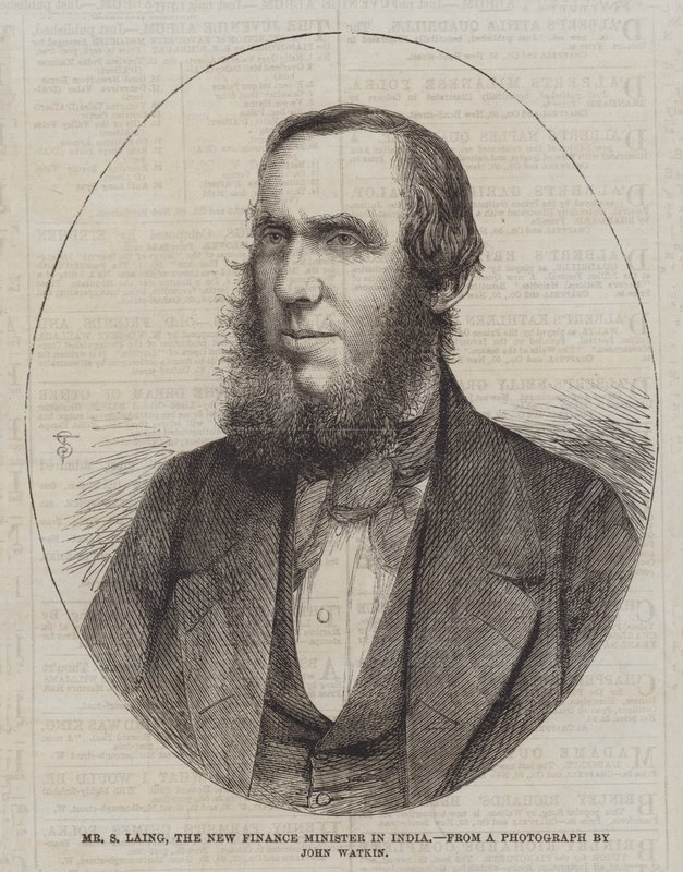 S. Laing úr, az új indiai pénzügyminiszter (metszet) alkotó: English School