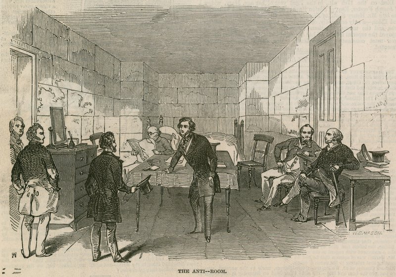 Smith OBrien úr, parlamenti képviselő, a House of Commons: The Anti-Room őrizetben alkotó: English School