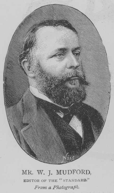 W J Mudford úr, a "Standard" szerkesztője (metszet) alkotó: English School