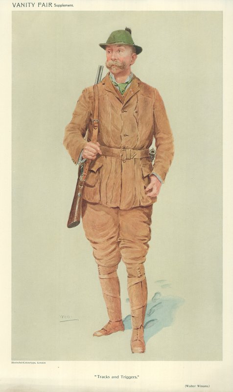 Mr Walter Winans, Tracks and triggers, 1909. június 9., Vanity Fair rajzfilm alkotó: English School