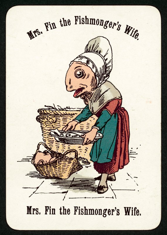 Mrs. Fin, a halkereskedő felesége (színes litó) alkotó: English School