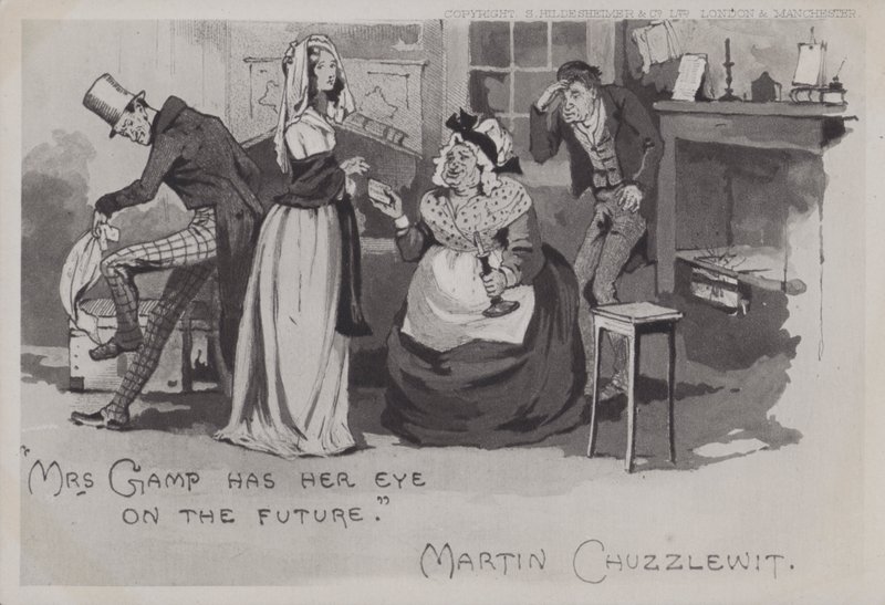 Mrs. Gamp, Martin Chuzzlewit (f/w fotó) alkotó: English School