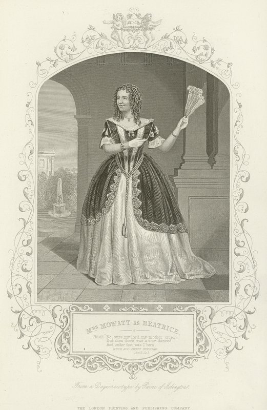 Mrs Mowatt, mint Beatrice, Sok háborgás a semmiért, II. felvonás, i. jelenet alkotó: English School