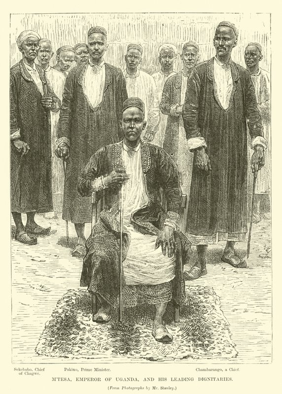 Mtesa, Uganda császára és vezető méltóságai alkotó: English School