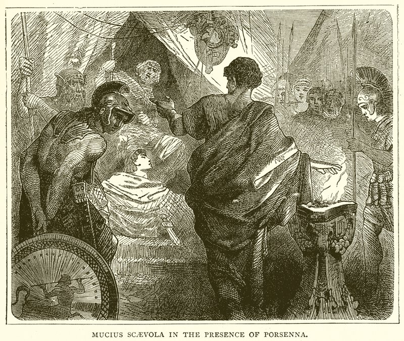Mucius Scaevola Porsenna jelenlétében alkotó: English School