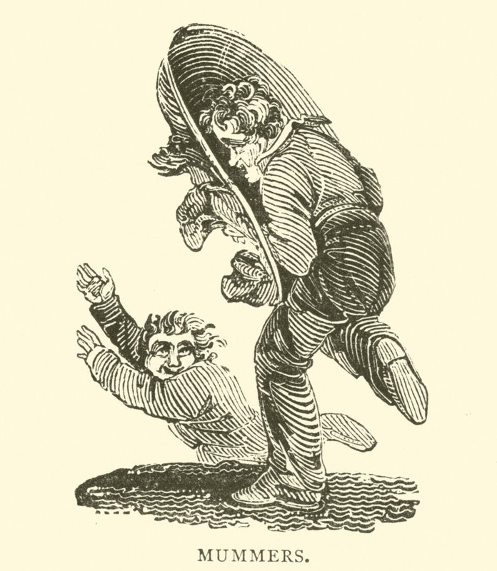 Mummers (fametszet) alkotó: English School