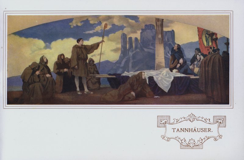 Falfestmények a Peter Robinson étteremben: Tannhauser (színes litográfia) alkotó: English School
