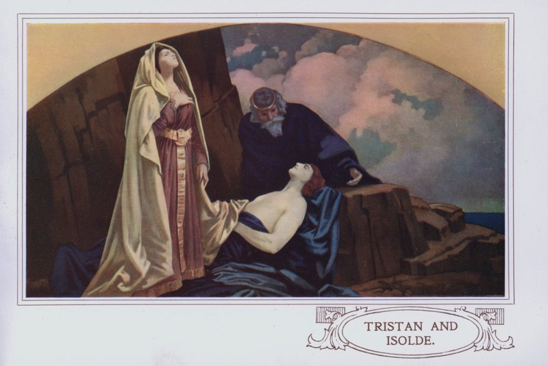 Falfestmények a Peter Robinson étteremben: Tristan és Isolde (színes litó) alkotó: English School