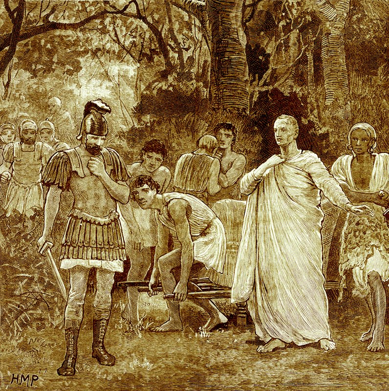 Cicero meggyilkolása, Edward Ollier Cassells Illustrated Universal History illusztrációja, 1890-ben megjelent (digitálisan javított kép) alkotó: English School