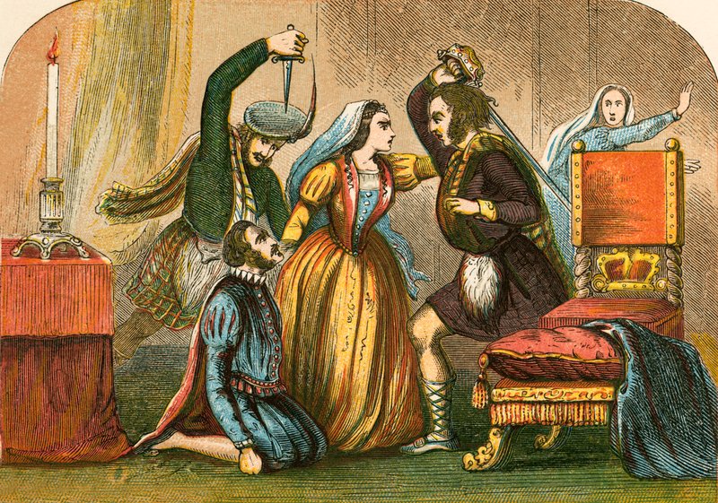 David Rizzio meggyilkolása Mary Stuart jelenlétében alkotó: English School