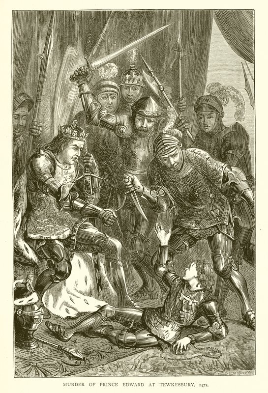 Edward herceg meggyilkolása Tewkesburyben, 1471 alkotó: English School