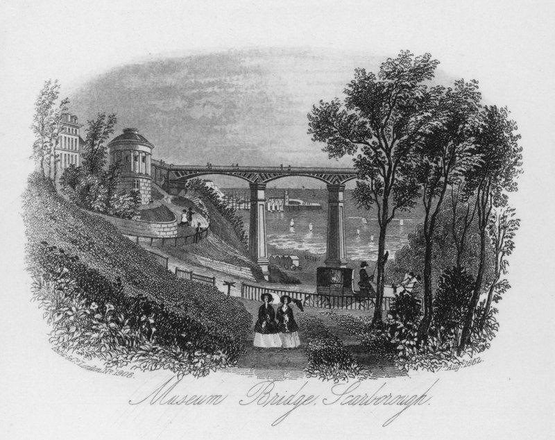 Museum Bridge, Scarborough (metszet) alkotó: English School