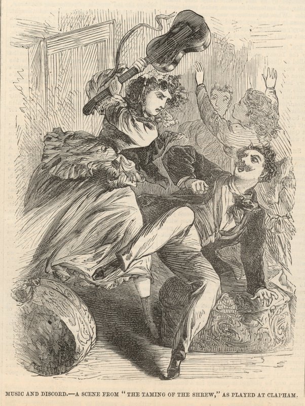 Zene és viszály; Egy jelenet a Claphamban játszott The Taming of the Shrew-ból alkotó: English School