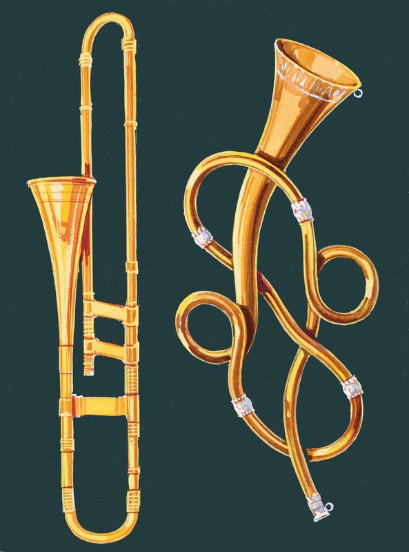 Hangszerek: Harsona és Labirintus trombita alkotó: English School