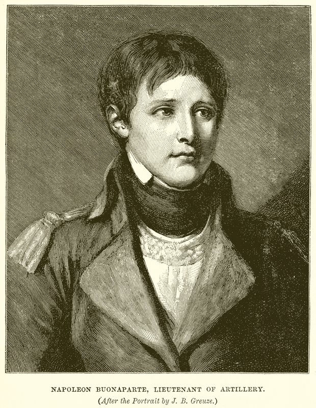 Napóleon Buonaparte, tüzérségi hadnagy alkotó: English School