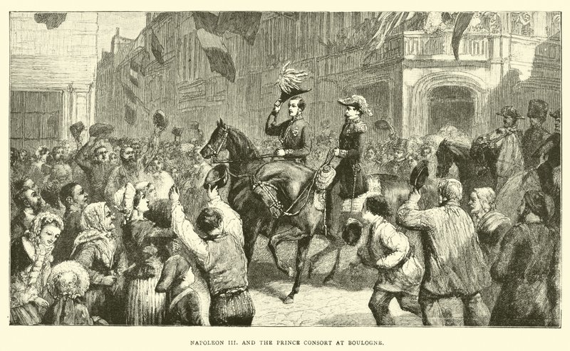 III. Napóleon és a herceg hitvese Boulogne-ban alkotó: English School
