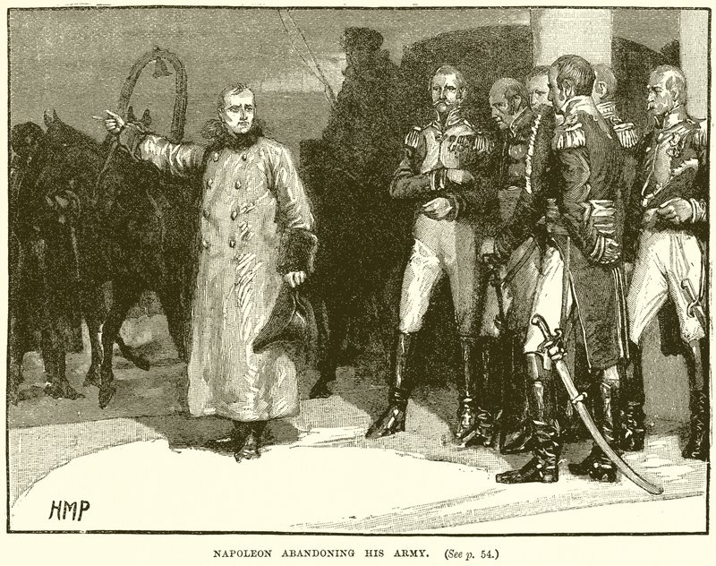 Napóleon elhagyja hadseregét alkotó: English School
