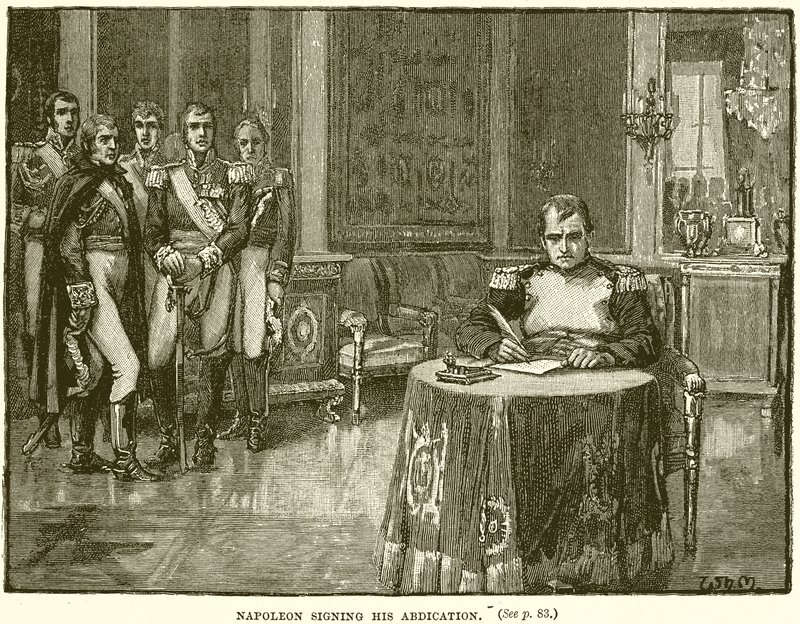 Napóleon aláírja lemondását alkotó: English School