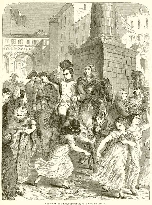Első Napóleon belép Milánó városába alkotó: English School