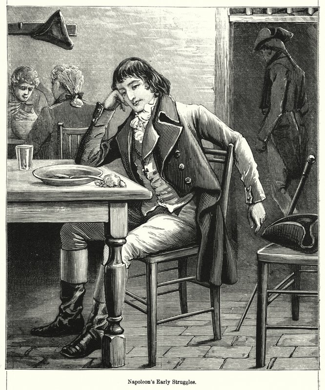 Napóleon korai küzdelmei (metszet) alkotó: English School