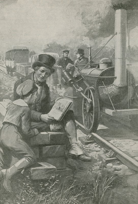 Nasmyth felvázolja Stephensons motorját alkotó: English School