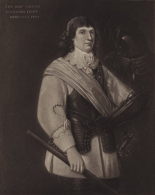 Nathaniel Fiennes, a nagypecsét megbízottja (litográfia) alkotó: English School