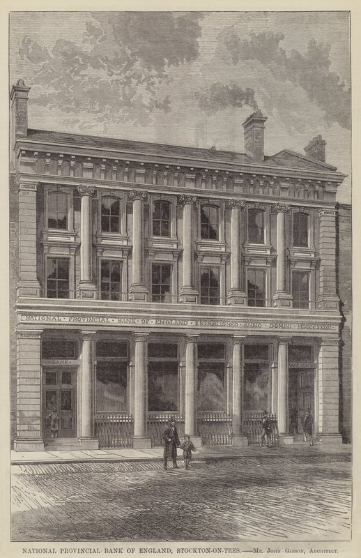 National Provincial Bank of England, Stockton-on-Tees (metszet) alkotó: English School