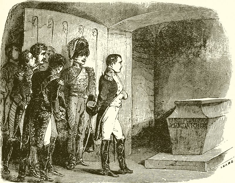 Napóleon Nagy Frigyes sírjánál alkotó: English School