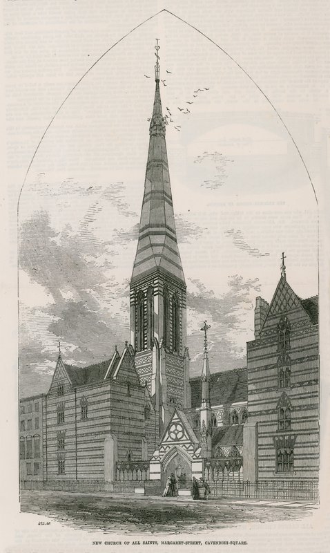 Mindenszentek új temploma, a Margaret Streeten a Cavendish téren alkotó: English School